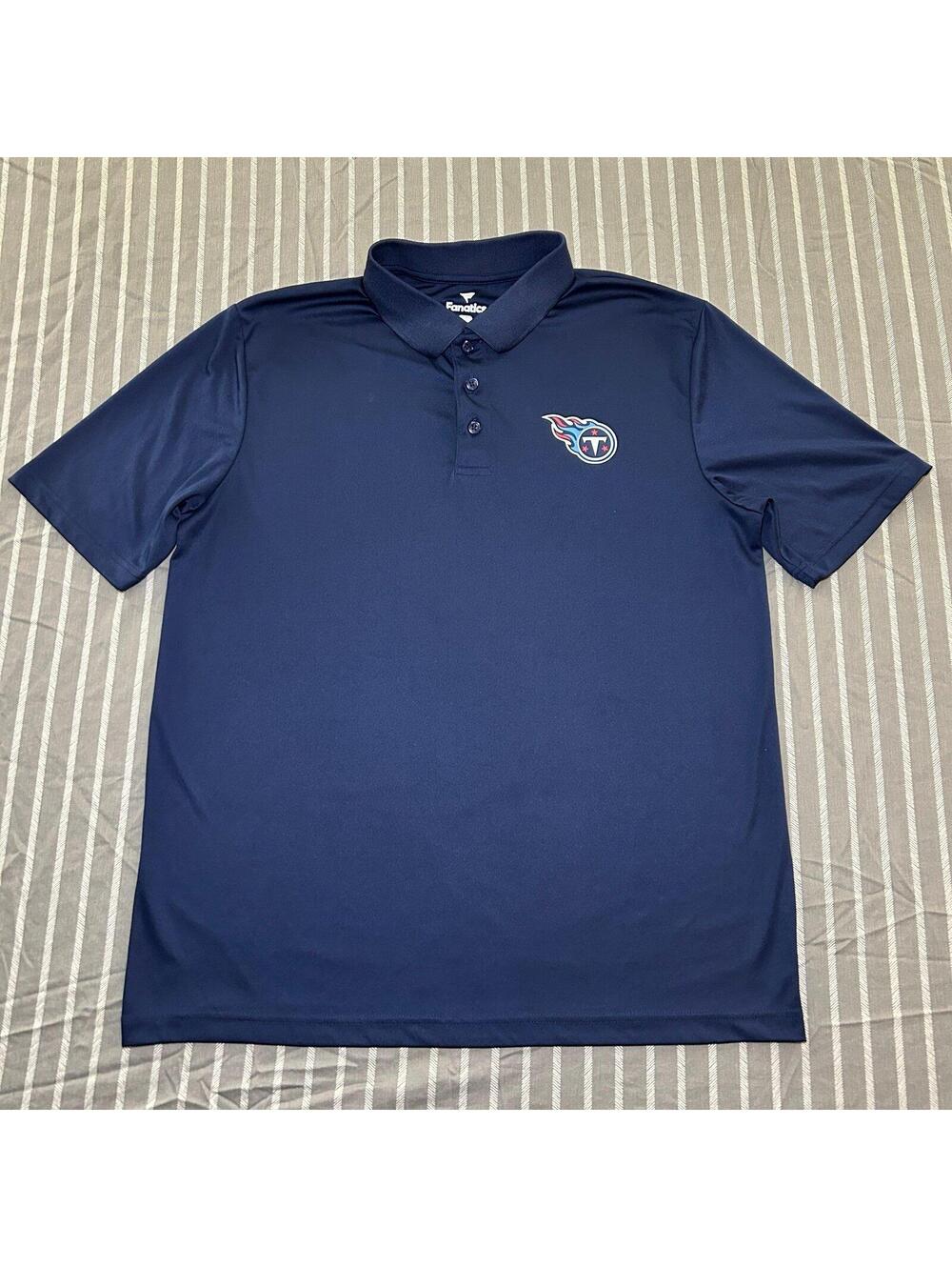Fanatics Men’s Tennessee Titans Made The Team Polo Jersey Shirt Large L NFL